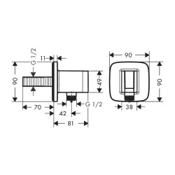 HansGrohe Fixfit Q - 26887700 - 2