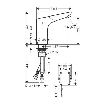 HansGrohe Focus Elektronik Batarya Isı Ayar Kumandalı, Pilli - 31171000 - 2