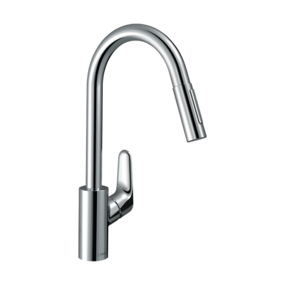 HansGrohe Focus M41 Tek Kollu Eviye Bataryası 240, Çekilebilir El Duşu, 2Jet - 31815000 - 1