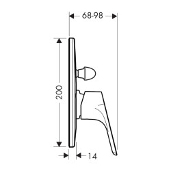 HansGrohe Focus Tek Kollu Banyo Bataryası Ankastre Montaj - 31947000 - 2