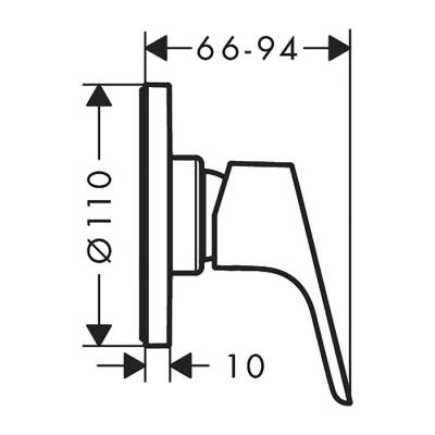 HansGrohe Focus Tek Kollu Duş Bataryası Ankastre Montaj - 31961000 - 2