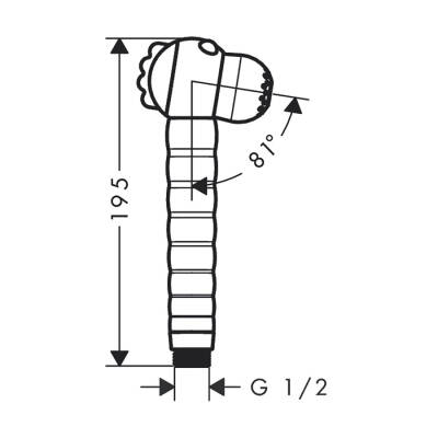 HansGrohe Jocolino Çocuk El Duşu Zebra 2Jet - 28787640 - 2