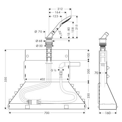 HansGrohe Küvet Kenarı Banyo Seti El Duşu İle - 19418000 - 2