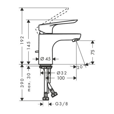 HansGrohe Logis E Tek Kollu Lavabo Bataryası 70 Kumandalı - 71177000 - 2