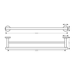 HansGrohe Logis Universal İkili Havluluk - 41712000 - 2