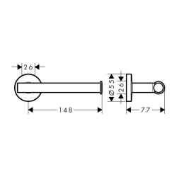 HansGrohe Logis Universal Tuvalet Kağıtlığı Kapaksız - 41726000 - 2