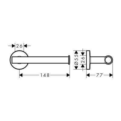 HansGrohe Logis Universal Tuvalet Kağıtlığı Kapaksız - 41726000 - 2