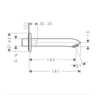 HansGrohe Metris Küvet Gagası - 31494000 - 2