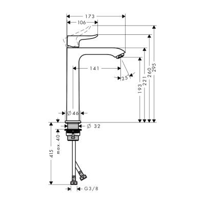 HansGrohe Metris Tek Kollu Lavabo Bataryası 200 Kumandasız - 31185000 - 2