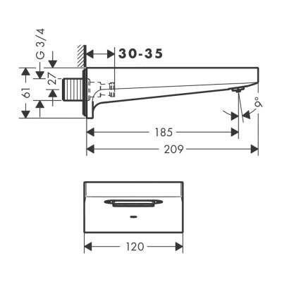 HansGrohe Metropol Küvet Gagası - 32543340 - 2