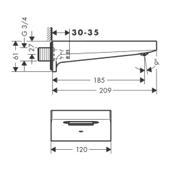 HansGrohe Metropol Küvet Gagası - 32543990 - 2