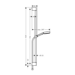 HansGrohe Pulsify Select S Duş Seti 105 3Jet Relaxation, 90 Cm Duş Barı İle - 24170670 - 2