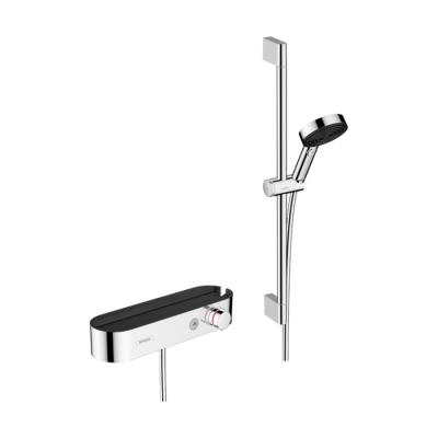 HansGrohe Pulsify Select S Duş Sistemi 105 3Jet Relaxation, El Duşu, Termostat, 65 Cm Duş Barı, Sürgü Ve Duş Hortumu İle - 24260000 - 1