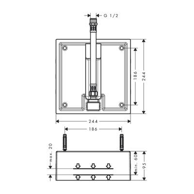 HansGrohe Raindance İç Set Tepe Duşu 260/260 1 Jet - 26471180 - 2