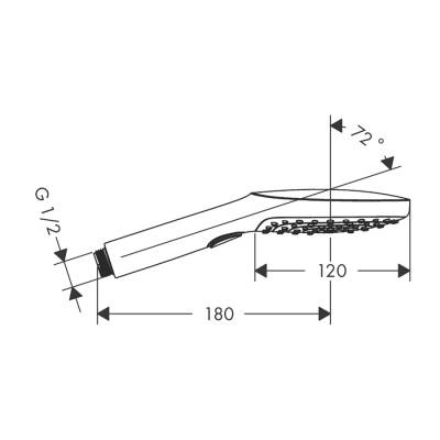 HansGrohe Raindance Select E El Duşu 120 3 Jet - 26520670 - 2