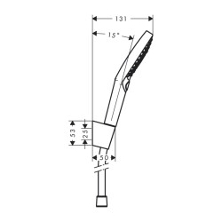 HansGrohe Raindance Select S Duş Askı Seti 120 3 Jet, Powderrain, 125 Cm Duş Hortumu İle - 27669000 - 2