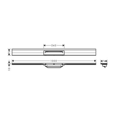 HansGrohe Raindrain Flex Duş Kanalı 1000 Kesilebilir Duvara Montaj - 56053800 - 2