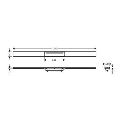 HansGrohe Raindrain Flex Duş Kanalı 1000 Kesilebilir Serbest Kurulum İçin - 56046000 - 2