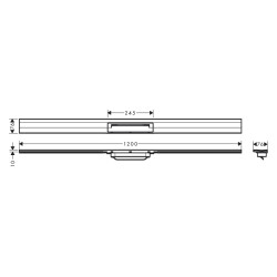 HansGrohe Raindrain Flex Duş Kanalı 1200 Kesilebilir Duvara Montaj - 56054800 - 2