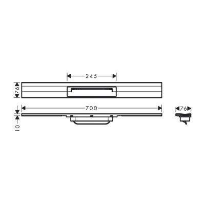 HansGrohe Raindrain Flex Duş Kanalı 700 Kesilebilir Duvara Montaj - 56050000 - 2