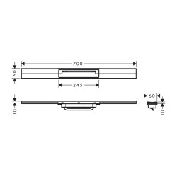 HansGrohe Raindrain Flex Duş Kanalı 700 Kesilebilir Serbest Kurulum İçin - 56043140 - 2