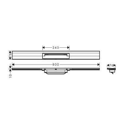 HansGrohe Raindrain Flex Duş Kanalı 800 Kesilebilir Duvara Montaj - 56051670 - 2