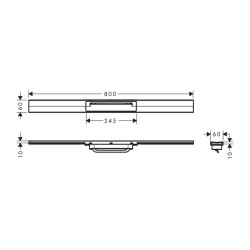 HansGrohe Raindrain Flex Duş Kanalı 800 Kesilebilir Serbest Kurulum İçin - 56044800 - 2