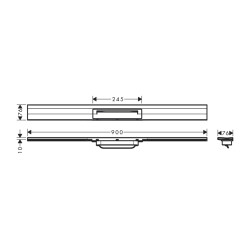 HansGrohe Raindrain Flex Duş Kanalı 900 Kesilebilir Duvara Montaj - 56052140 - 2