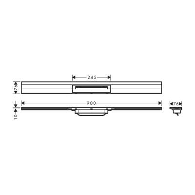 HansGrohe Raindrain Flex Duş Kanalı 900 Kesilebilir Duvara Montaj - 56052340 - 2