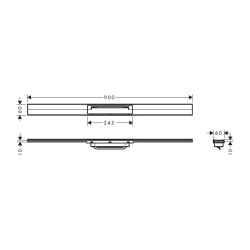 HansGrohe Raindrain Flex Duş Kanalı 900 Kesilebilir Serbest Kurulum İçin - 56045000 - 2