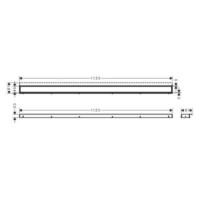 HansGrohe Raindrain Match Duş Kanalı 1200 Yüksekliği Ayarlanabilir Çerçeveli - 56042000 - 2