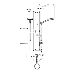 HansGrohe Rainfinity Duş Seti 130 3Jet Ecosmart 9L/Dk. 150Cm Duş Tiji Ve Sabunluk İle - 27674000 - 2