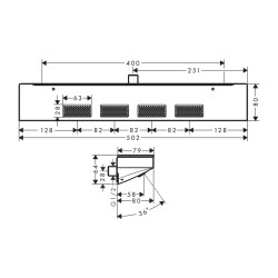 HansGrohe Rainfinity Omuz Duşu 500 1Jet, Duş Rafı İle - 26243000 - 2