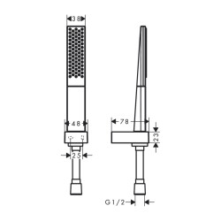 HansGrohe Rainfinity Porter Set 100 1 Jet 160Cm Duş Hortumu İle - 26856000 - 2