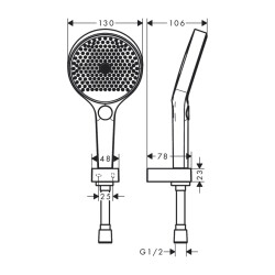 HansGrohe Rainfinity Porter Set 130 3Jet 160 Cm Duş Hortumu İle - 26851700 - 2