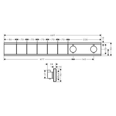 HansGrohe Rainselect Ankastre Termostat 5 Çıkış İçin - 15384700 - 2