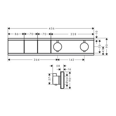 HansGrohe Rainselect Ankastre Termostatik 2 Çıkış İçin - 15380000 - 2