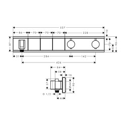 HansGrohe Rainselect Termostat Ankastre Montaj, 3 Çıkış İçin - 15356600 - 2