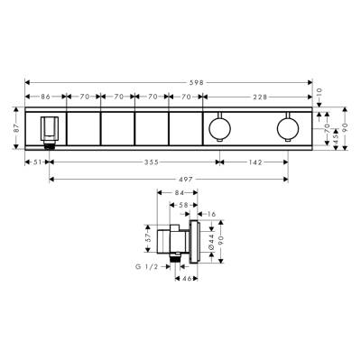 HansGrohe Rainselect Termostat Ankastre Montaj, 4 Çıkış İçin - 15357000 - 2