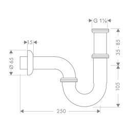 HansGrohe S Boru Sifon Standart Model - 53002000 - 2