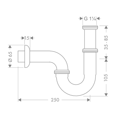 HansGrohe S Boru Sifon Standart Model - 53002000 - 2