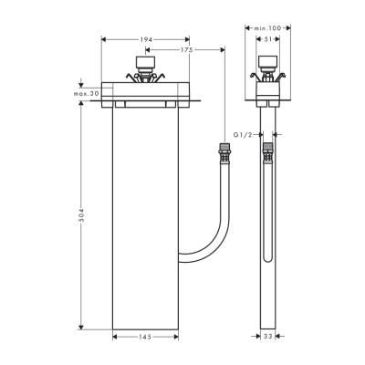 HansGrohe Sbox Küvet Kenarı Ve Set Üstü Küvet İçin İç Set - 13560180 - 2