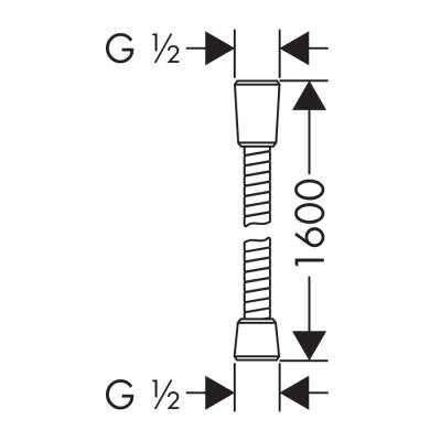 HansGrohe Sensoflex Duş Hortumu Metal 160 Cm - 28136000 - 2