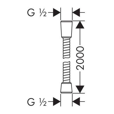 HansGrohe Sensoflex Duş Hortumu Metal 200 Cm - 28134000 - 2