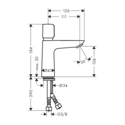 HansGrohe Talis E Self - Closing Lavabo Bataryası - 71718000 - 2