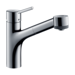 HansGrohe Talis M52 Tek Kollu Eviye Bataryası 170, Çekilebilir El Duşu, 2Jet, Sbox - 73860000 - 1