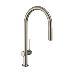 HansGrohe Talis M54 Tek Kollu Eviye Bataryası 210, Çekilebilir El Duşu, 2Jet, Sbox - 72801800 - 1