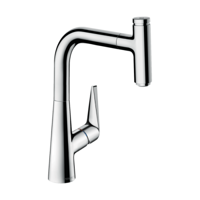 HansGrohe Talis Select M51 Tek Kollu Eviye Bataryası 220, Çekilebilir Gaga, 1Jet - 72822000 - 1