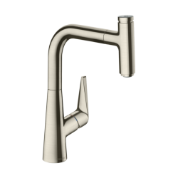 HansGrohe Talis Select M51 Tek Kollu Eviye Bataryası 220, Çekilebilir Gaga, 1Jet - 72822800 - 1