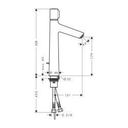 HansGrohe Talis Select S Lavabo Bataryası 190 Kumandalı - 72044000 - 2